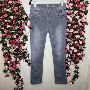 7 for All Mankind Slimmy Gray Wash Denim Girls Jeans 12 Casual Walking Denim